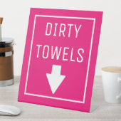 VUILE HANDDOEKEN RECLAMEBORD MET VOETSTUK (Insitu)