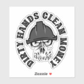 Vuile handen schoon geld auto sticker Sticker hard (Vel)