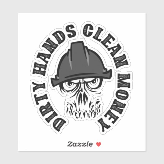 Vuile handen schoon geld auto sticker Sticker hard (Vel)
