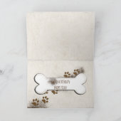 Vuile hond poot prints en bot verjaardag kaart (Binnen)