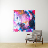 Vuile kunst. Heldere rode, lila, roze, gele kleure Wandkleed (In situ)