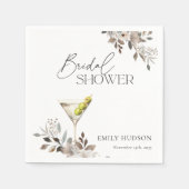 Vuile Martini Cocktail Bruidsmeisjesfeest Servet (Voorkant)