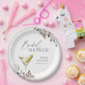 Vuile Martini Cocktail Bruiloftsborrel Papieren Bordje (Feest)