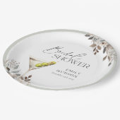 Vuile Martini Cocktail Bruiloftsborrel Papieren Bordje (Gekanteld)