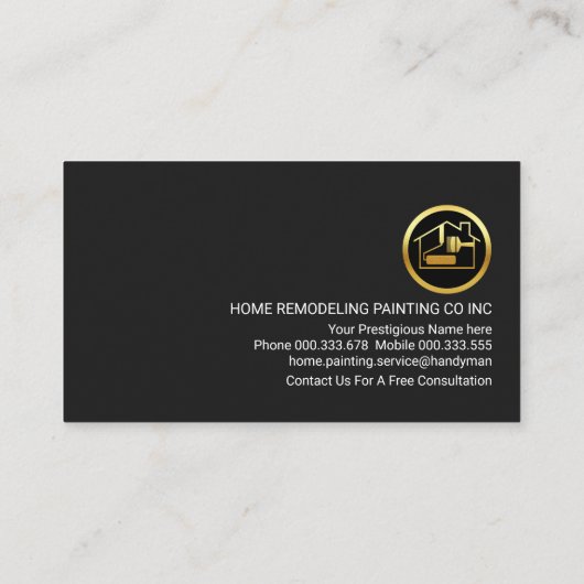 Vuile muren Verf Splatter Home Reparatie Visitekaartje (Achterkant)