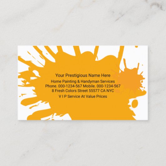 Vuile muurschildering Kleuren Rolborstel Visitekaartje (Achterkant)