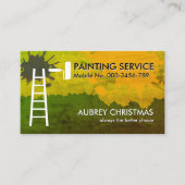 Vuile muurschildering Kleuren Rolborstel Visitekaartje (Voorkant)