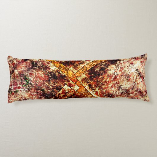 Vuile of roestvrije lagen op bruine marmer lichaamskussen (Achterkant)