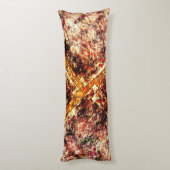 Vuile of roestvrije lagen op bruine marmer lichaamskussen (Achterkant (Verticaal))