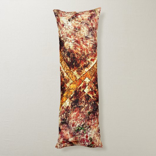 Vuile of roestvrije lagen op bruine marmer lichaamskussen (Achterkant (Verticaal))