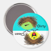 Vuile of schone vaatwasser magneet (Voorkant / Achterkant)