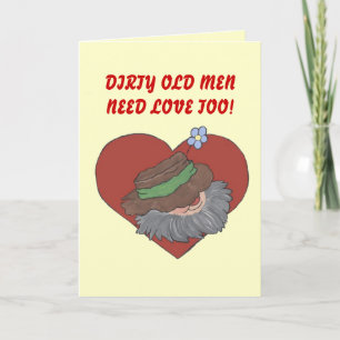 Vuile oude Mannen Feestdagen Kaart