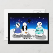 Vuile Oude Sneeuwman Briefkaart (Voorkant / Achterkant)