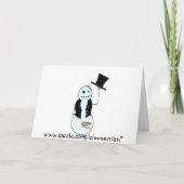 Vuile Oude Sneeuwman Feestdagen Kaart (Achterkant)