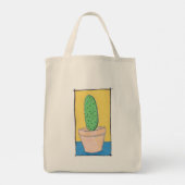 Vuile plant dame, peul, jouw naam tote bag (Achterkant)