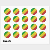 Vuile Rasta gekleurde balken Ronde Sticker (Vel)