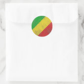 Vuile Rasta gekleurde balken Ronde Sticker (Tas)
