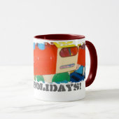 Vuile Ringer Mok_Prettige feestdagen Trein Mok (Voorkant rechts)