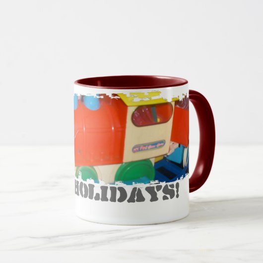 Vuile Ringer Mok_Prettige feestdagen Trein Mok (Voorkant rechts)
