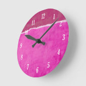 Vuile roze papier ronde klok (Hoek)