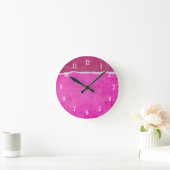 Vuile roze papier ronde klok (Huis)