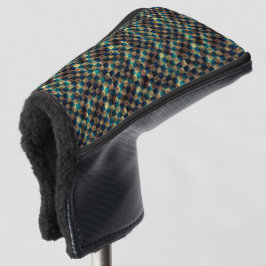 Vuile schaken en krassen, blauw en geel golfheadcover