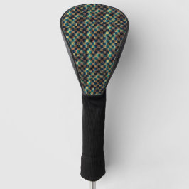 Vuile schaken en krassen, blauw en geel golfheadcover