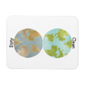 Vuile schone aarde flexibele magneet (Horizontaal)