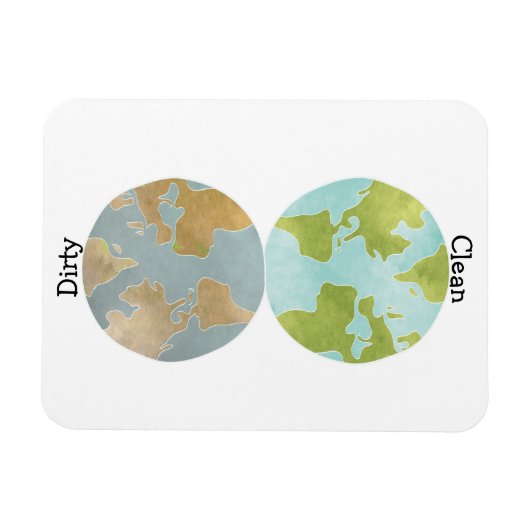 Vuile schone aarde flexibele magneet (Horizontaal)