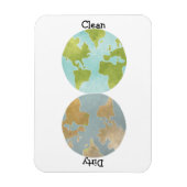 Vuile schone aarde flexibele magneet (Verticaal)