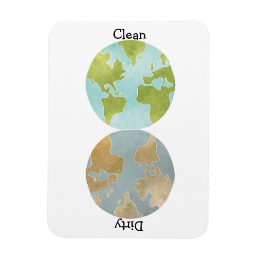 Vuile schone aarde flexibele magneet (Verticaal)
