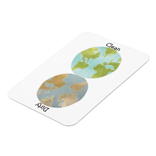 Vuile schone aarde flexibele magneet (Linkerzijde)