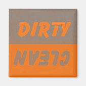 Vuile schone vaatwasmachine magneet (Voorkant)