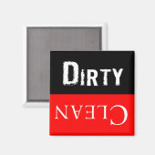 Vuile schone vaatwasmachine magneet (Voorkant / Achterkant)