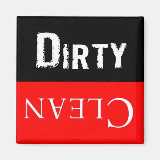 Vuile schone vaatwasmachine magneet (Voorkant)