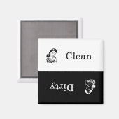 Vuile / schone vaatwasser magneet (Voorkant / Achterkant)