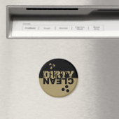 Vuile/schone Vaatwasser Magnet Zwart en Goud (Insitu (Vaatwasser))