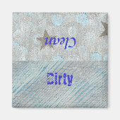 Vuile schone Vaatwasser magneten - bubbels en ster (Voorkant)