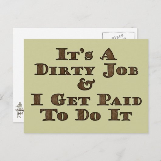 vuile taak briefkaart (Voorkant / Achterkant)