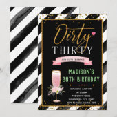 Vuile themaverjaardagsuitnodiging kaart (Voorkant / Achterkant)