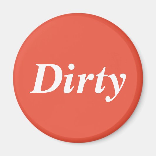 Vuile vaatwasmachine oranje magneet (Voorkant)