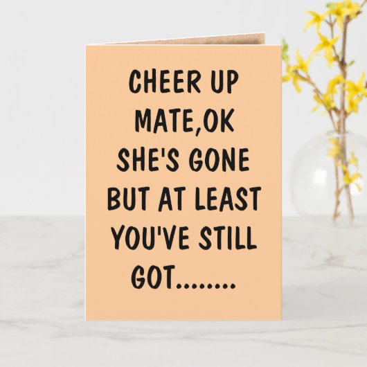 vuile verjaardag kaart (Gele Bloem)