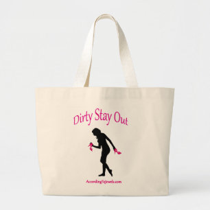Vuile verpleging overnachting grote tote bag