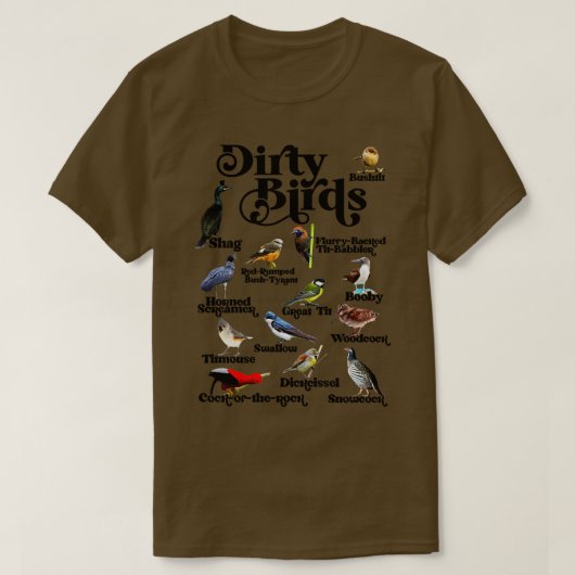 Vuile vogels Overtreding Taal T-shirt (Design voorkant)