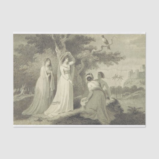 Vuile vrouw van de Canterbury Tales Tissuepapier (Voorkant)