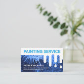 Vuile wanduitstrijkverf met natte verf visitekaartje (Staand voorkant)