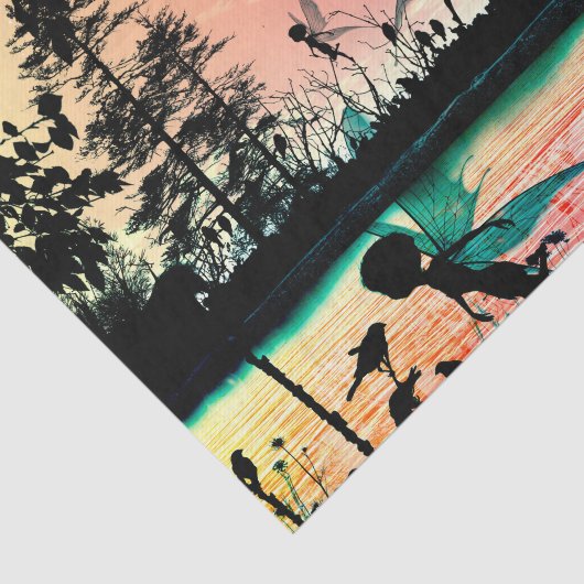 Vuilen en vogels tissuepapier (Detail)