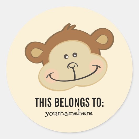 Vuilen onder de ogen van het dier. ronde sticker (Voorkant)