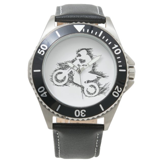 VUILFIETS ( krabbel zwart ) Horloge (Voorkant)