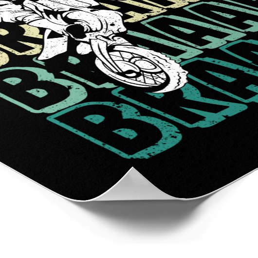 vuilfiets retro sunset vuilfiets poster (Hoek)